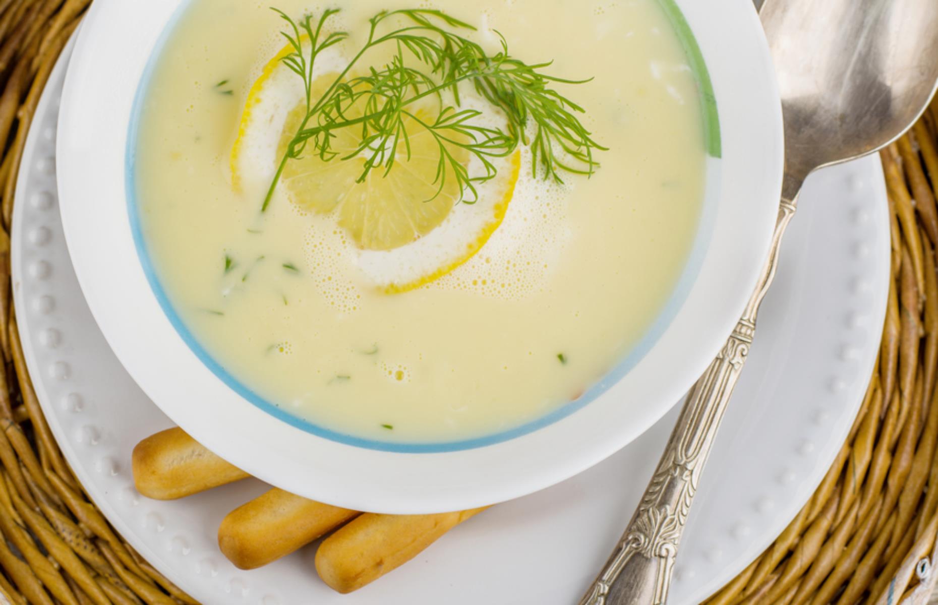 Greece: avgolemono soup